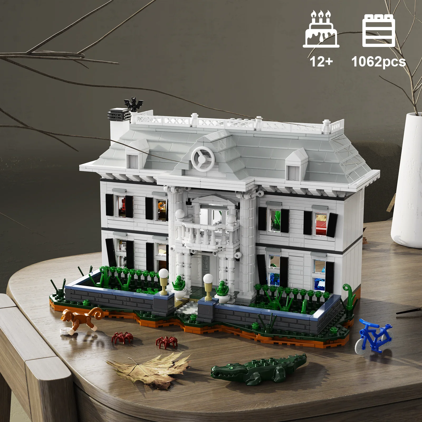 Board Game Jumanji - MOC ジュマンジネスハウス 組み立てブロックセット 壊れる家 動物付き、ゲームファンや子供向けのおもちゃギフト（1620ピース）