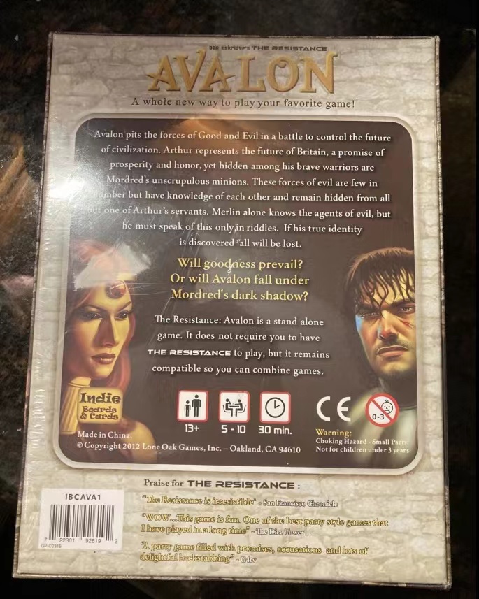 インディーズのボードとカード |   レジスタンス: アヴァ - Board Game Avalon のレビューと価格